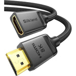 Silkland 8K HDMI extension cable front view showing male to female gold plated connectors.