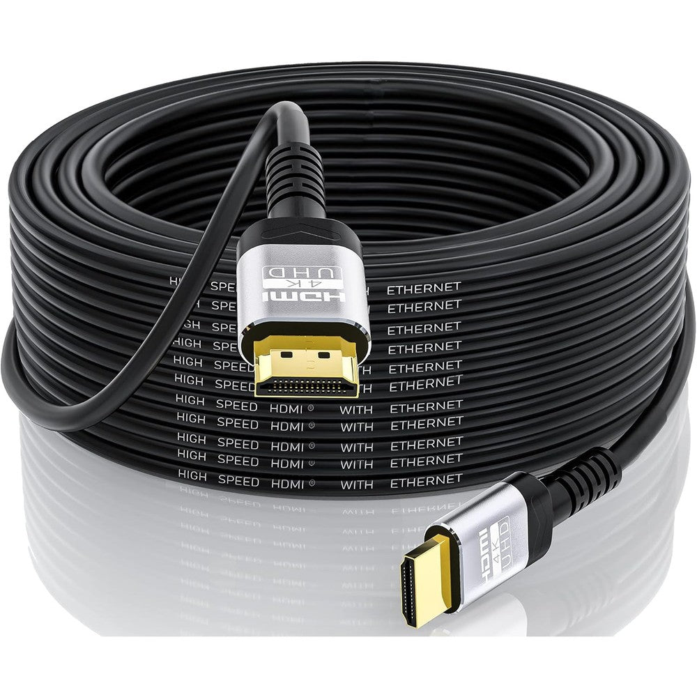 Soonsoonic 4K HDMI Cable 50 Feet premium packaging front view showing gold-plated connectors.