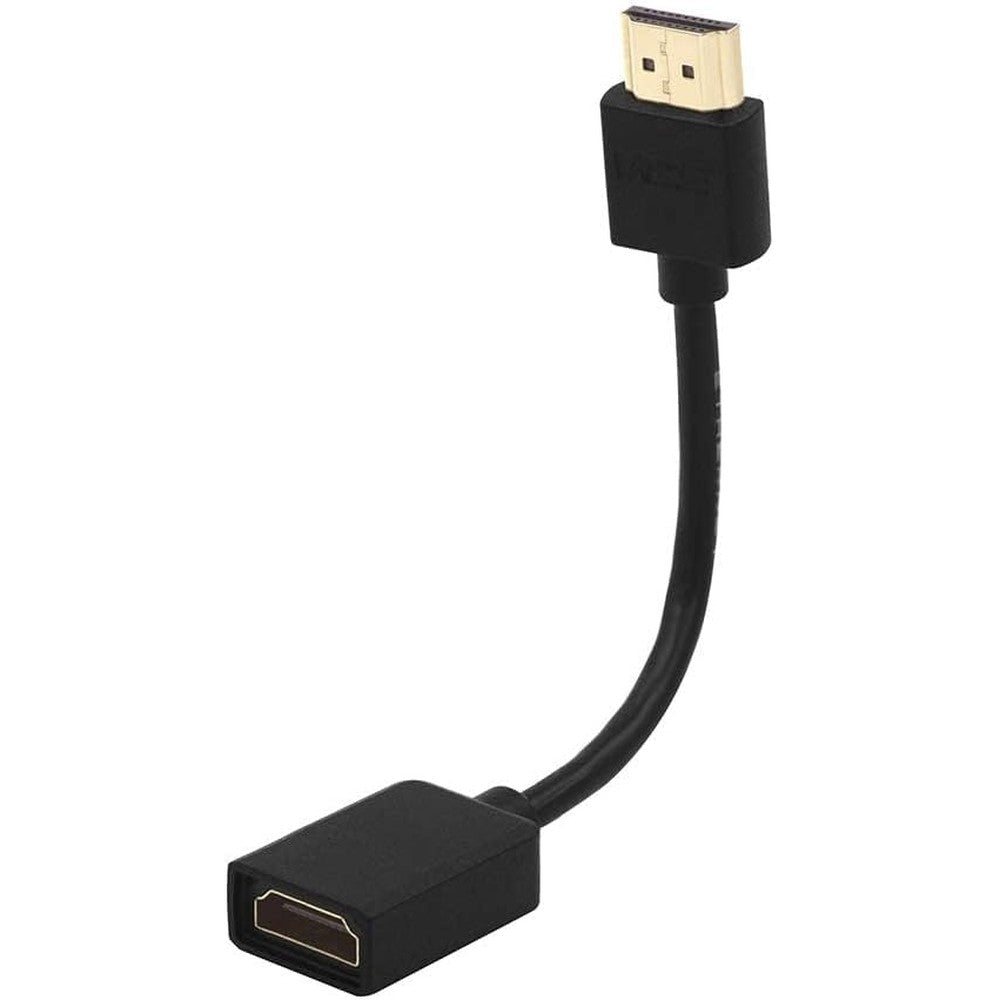 DealFinity VCE HDMI extension cable front view showing gold-plated connector ports