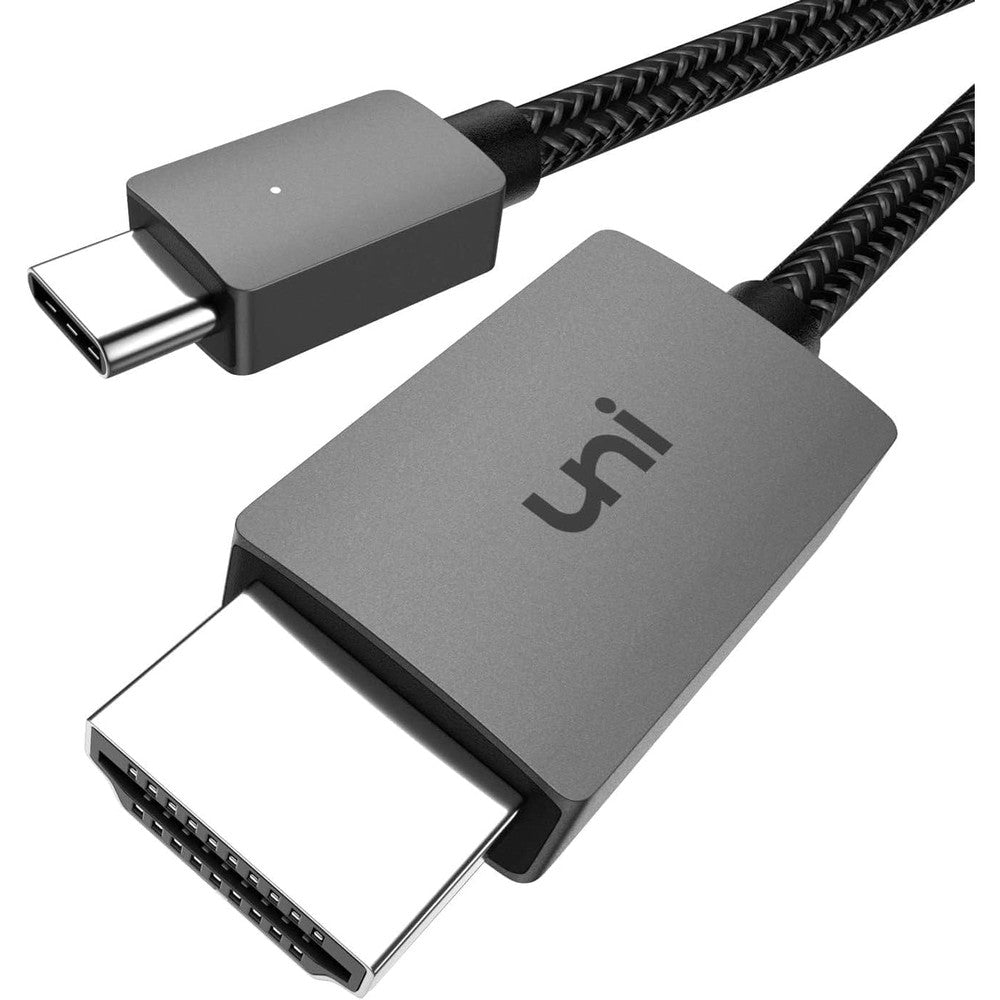 Uni USB Type C to HDMI cable front view for home office setups.