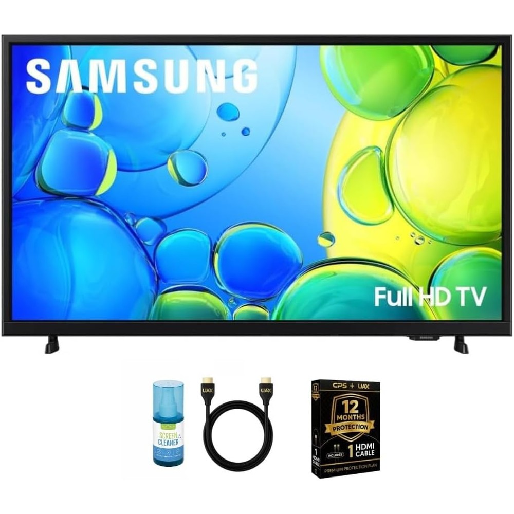 Samsung 32 Inch Smart LED Television front view displaying vibrant home screen interface