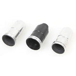 Keystone vintage projection lenses lot of three front view showing premium optical glass elements