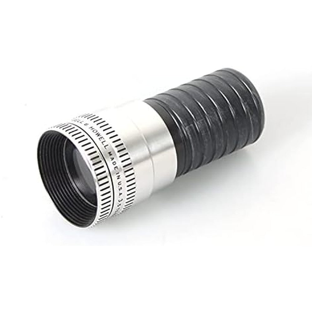 Bell and Howell Filmovara projector lens front view showing silver band