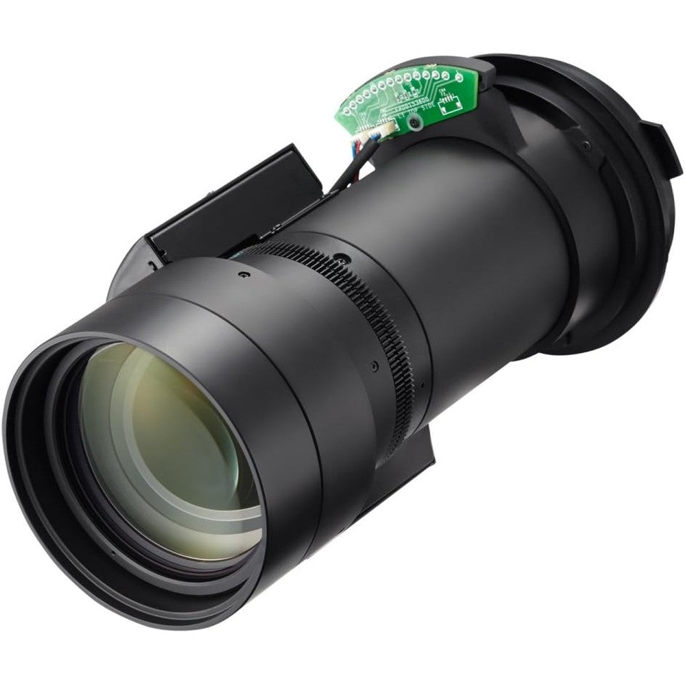 NEC Display NP43ZL motorized long zoom projector lens front view for professional large venue installations.