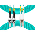 Fibergaga OM3 LC to ST fiber patch cable front view