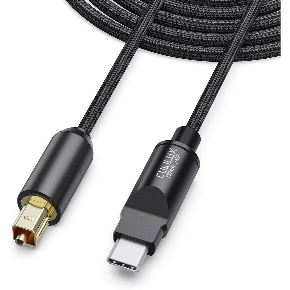 Cubilux USB C to TOSLINK Optical Audio Cable front view