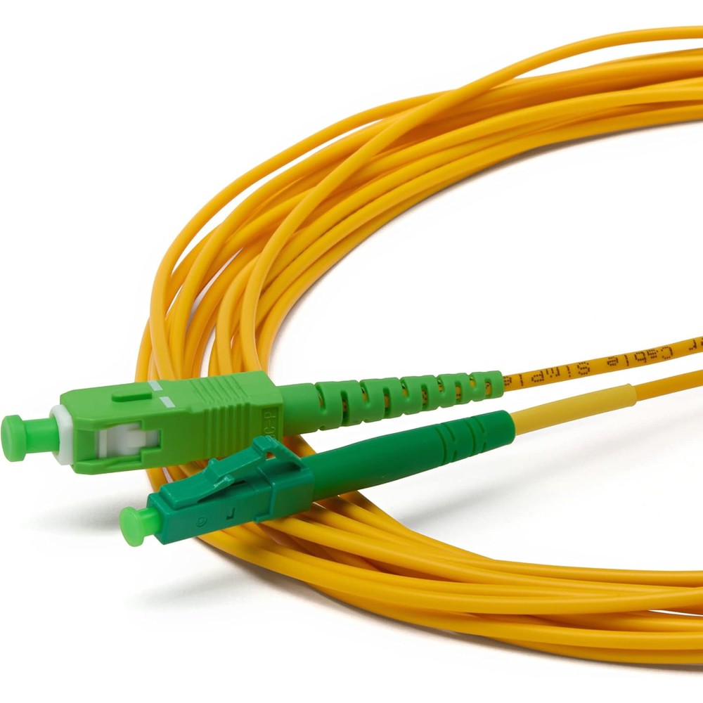 Truecable LC to SC OS2 fiber patch cable front view