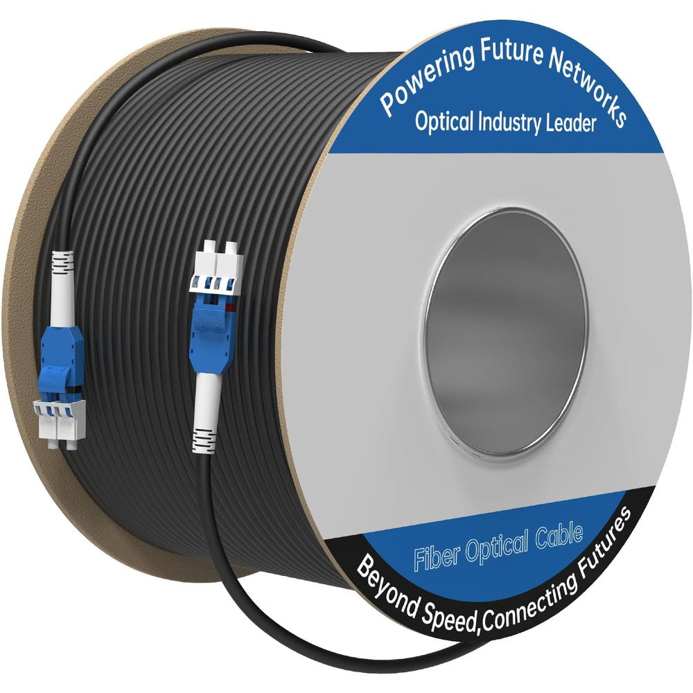 Erstickt 100M armored outdoor fiber optic cable front view