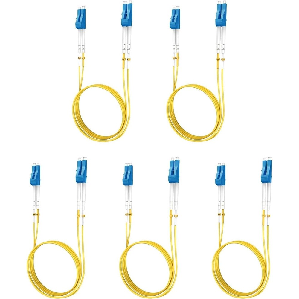 Yonwide 1 meter OS2 LC to LC single mode fiber patch cable 5 pack