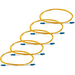 TrueCable LC to LC OS2 fiber patch cable 5 pack front view