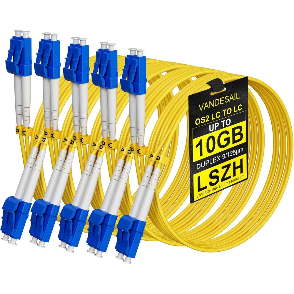 Vandesail 5 pack LC to LC fiber patch cable 2 meter set