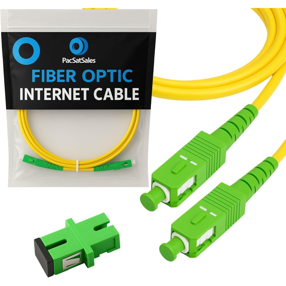 PacSatSales 3ft fiber optic internet cable front view