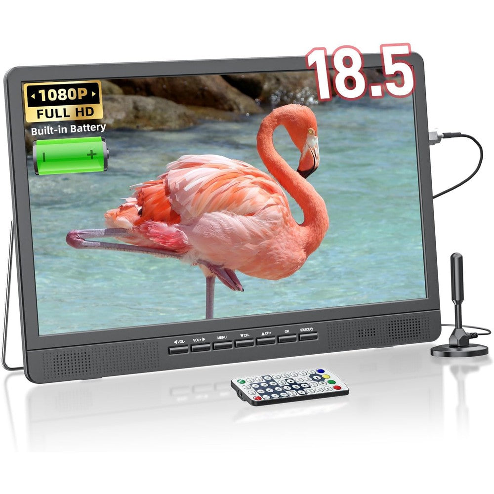 NORTHING 18.5 Inch Portable Television front view showing a vivid Full High Definition display screen