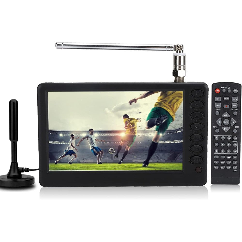 ASHATA 5 Inch Portable Digital Television front view showing the crisp LED screen display.