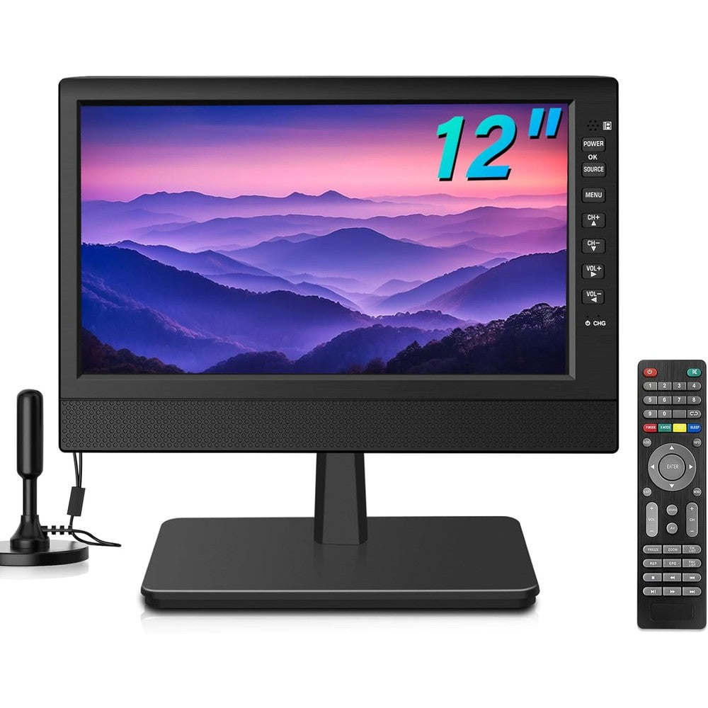 Jexiop Feihe 12 Inch Portable HD TV front view showing compact screen display