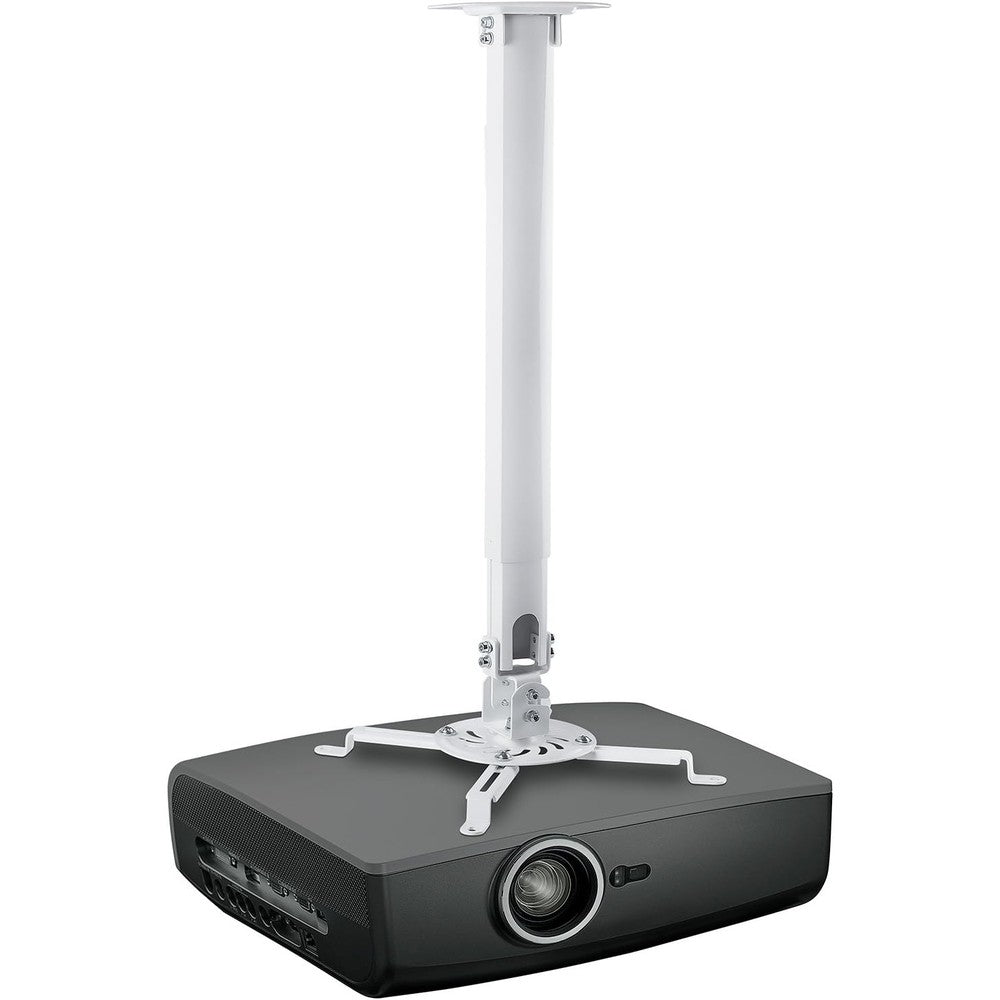 Mount-It! Universal Projector Ceiling Mount front view white bracket