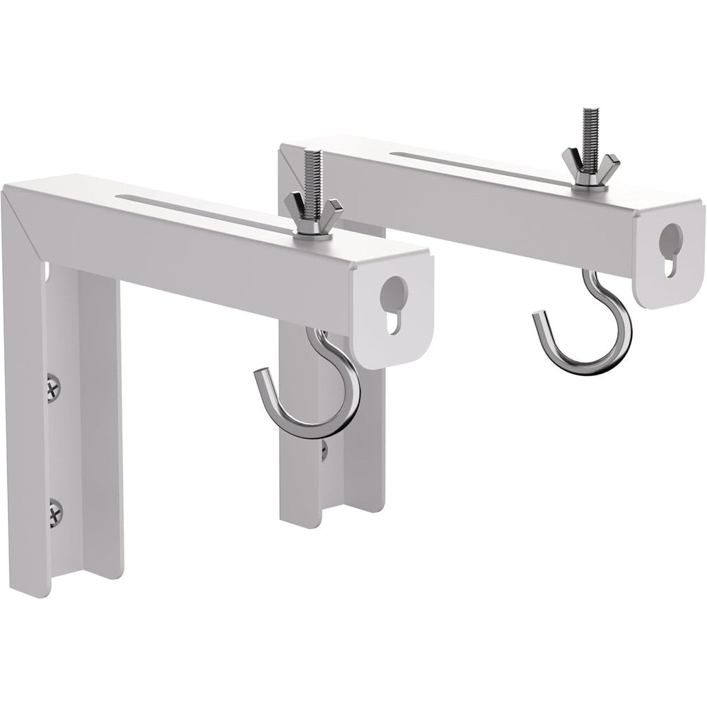 Suptek universal projector screen wall mount l-brackets front view