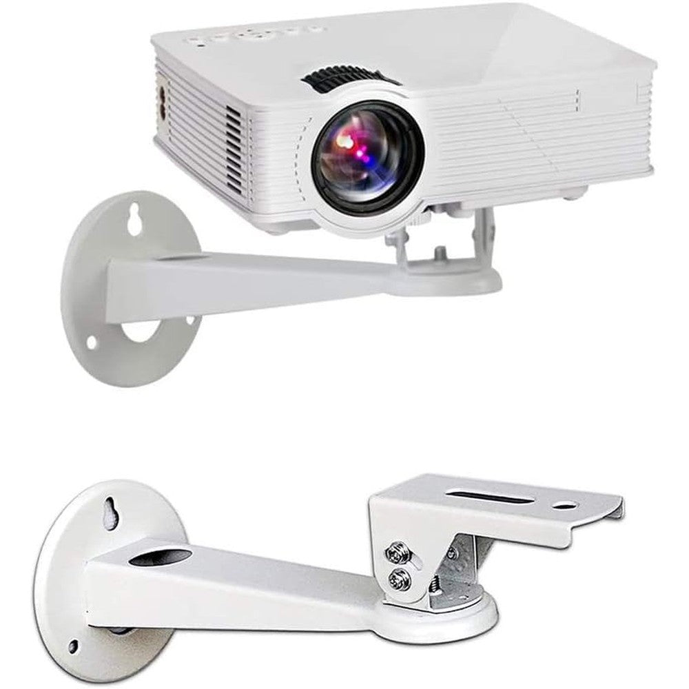 Drsn mini projector wall mount front view white bracket