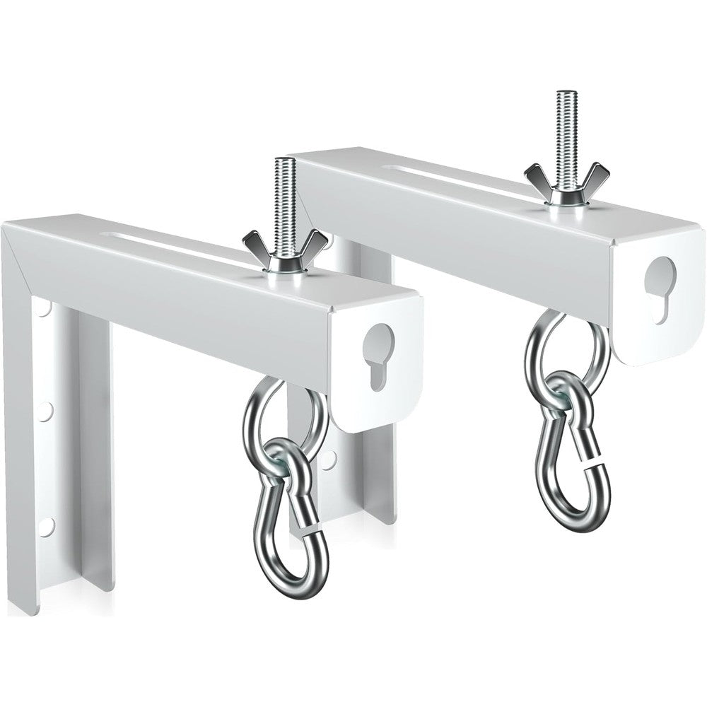 Xinlei Universal Projector Screen L-Brackets white wall mount view