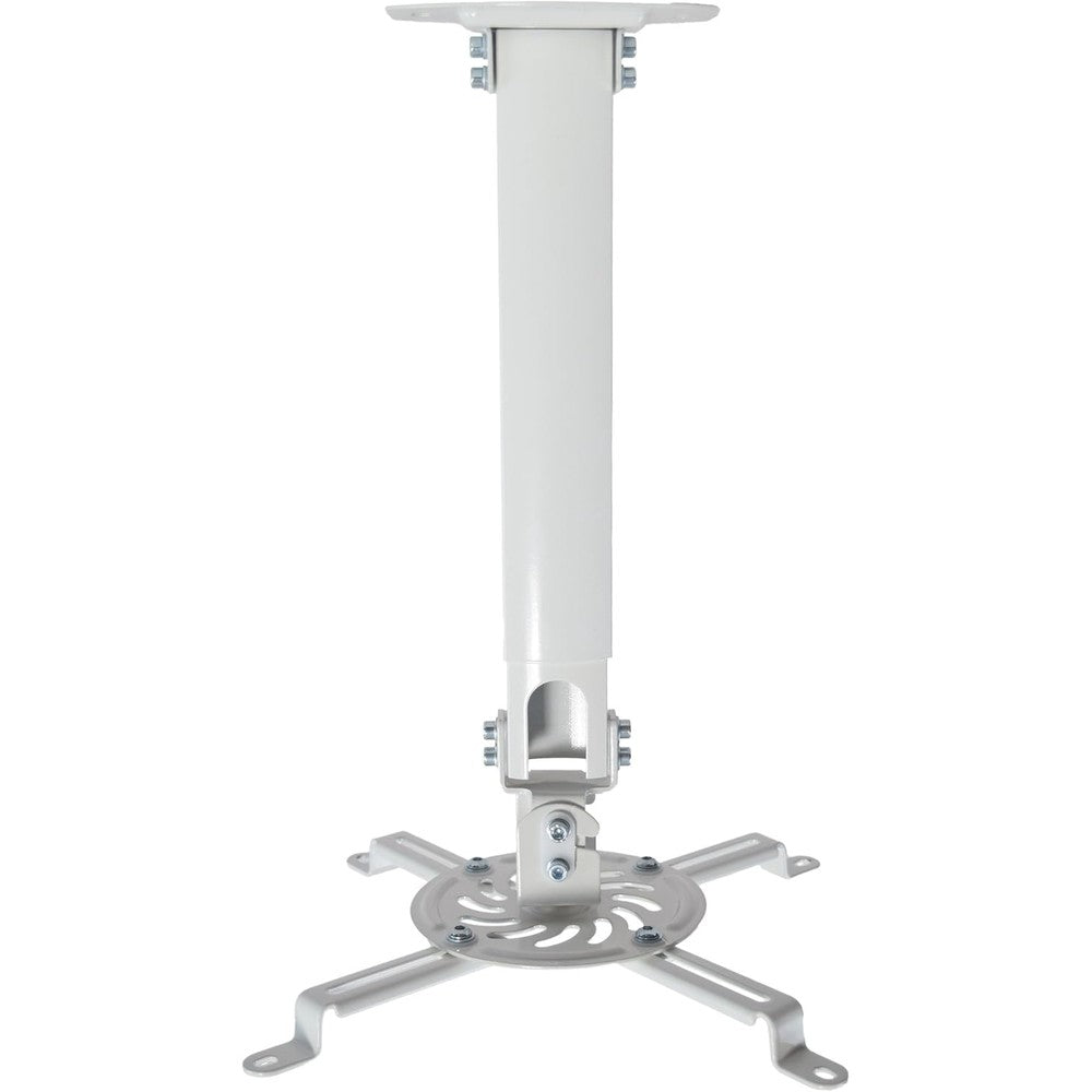 Vivo universal extending ceiling projector mount white front view