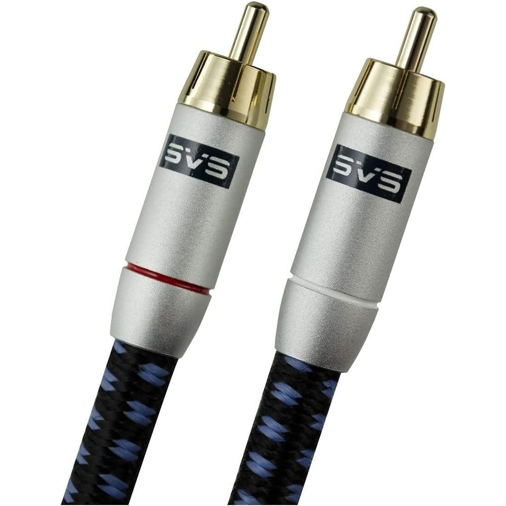 SVS SoundPath 2 Meter RCA Audio Interconnect Cable front view showing gold plated connectors