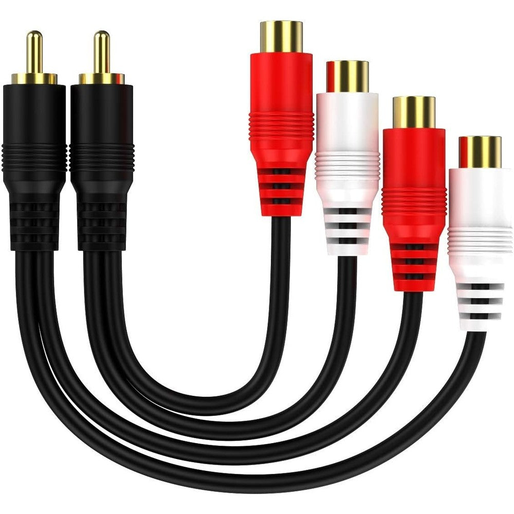 Eanetf RCA 1 Male to 2 Female Y Adapter Splitter front view