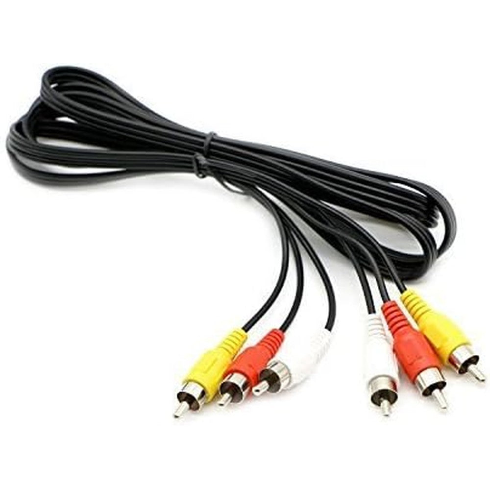 PASOW 3 RCA Cable front view showing the color-coded male connectors.