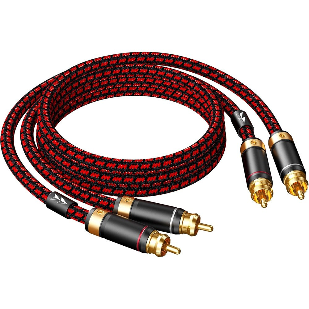 Primeda 2RCA male to 2RCA male cable front view