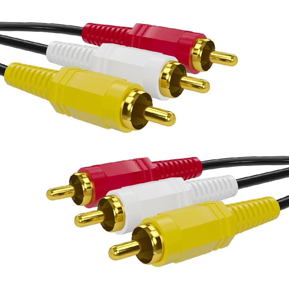 Htdyoo RCA cable gold plated 3 male to 3 male connector