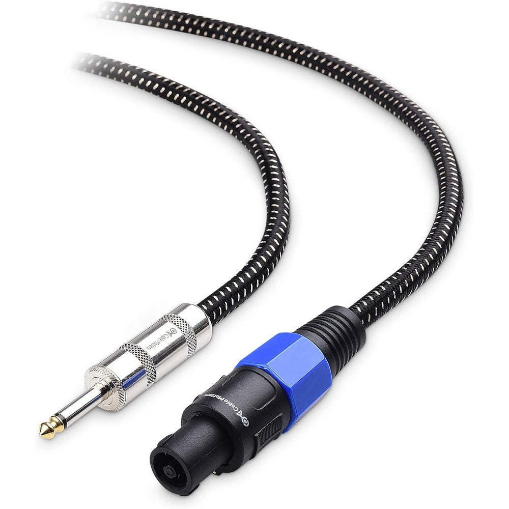 Cable Matters 12AWG 1/4 inch TS to Speakon cable front view