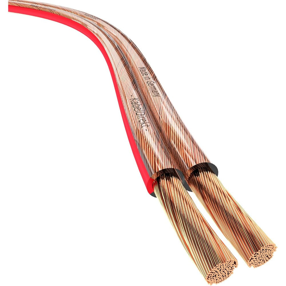 KabelDirekt 14 AWG pure copper speaker wire roll front view
