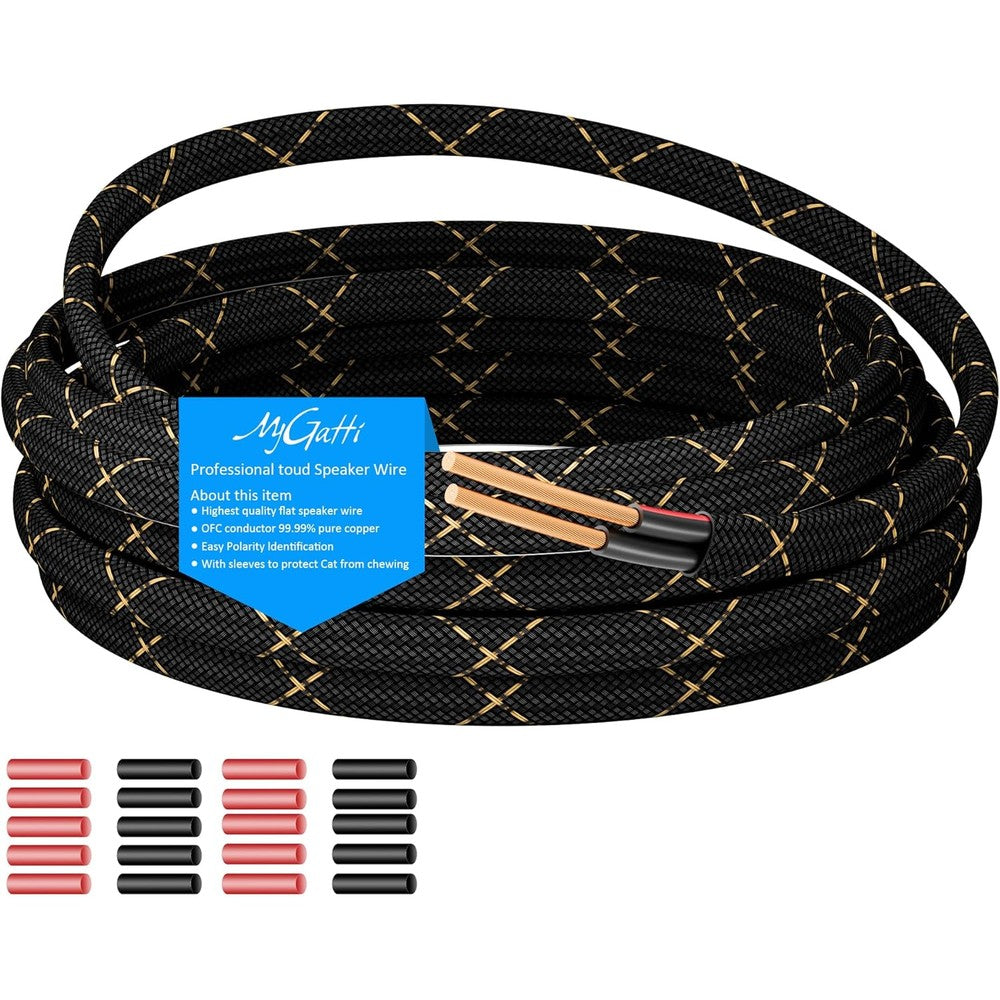 Mygatti 16/2 Speaker Wire 25 Feet spool front view