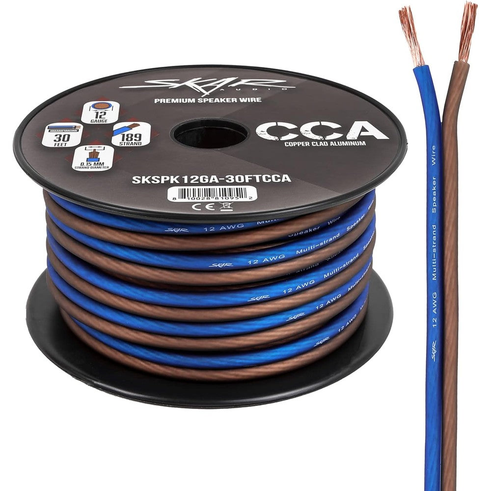 Skar Audio 12 Gauge 30 Feet Speaker Wire spool front view