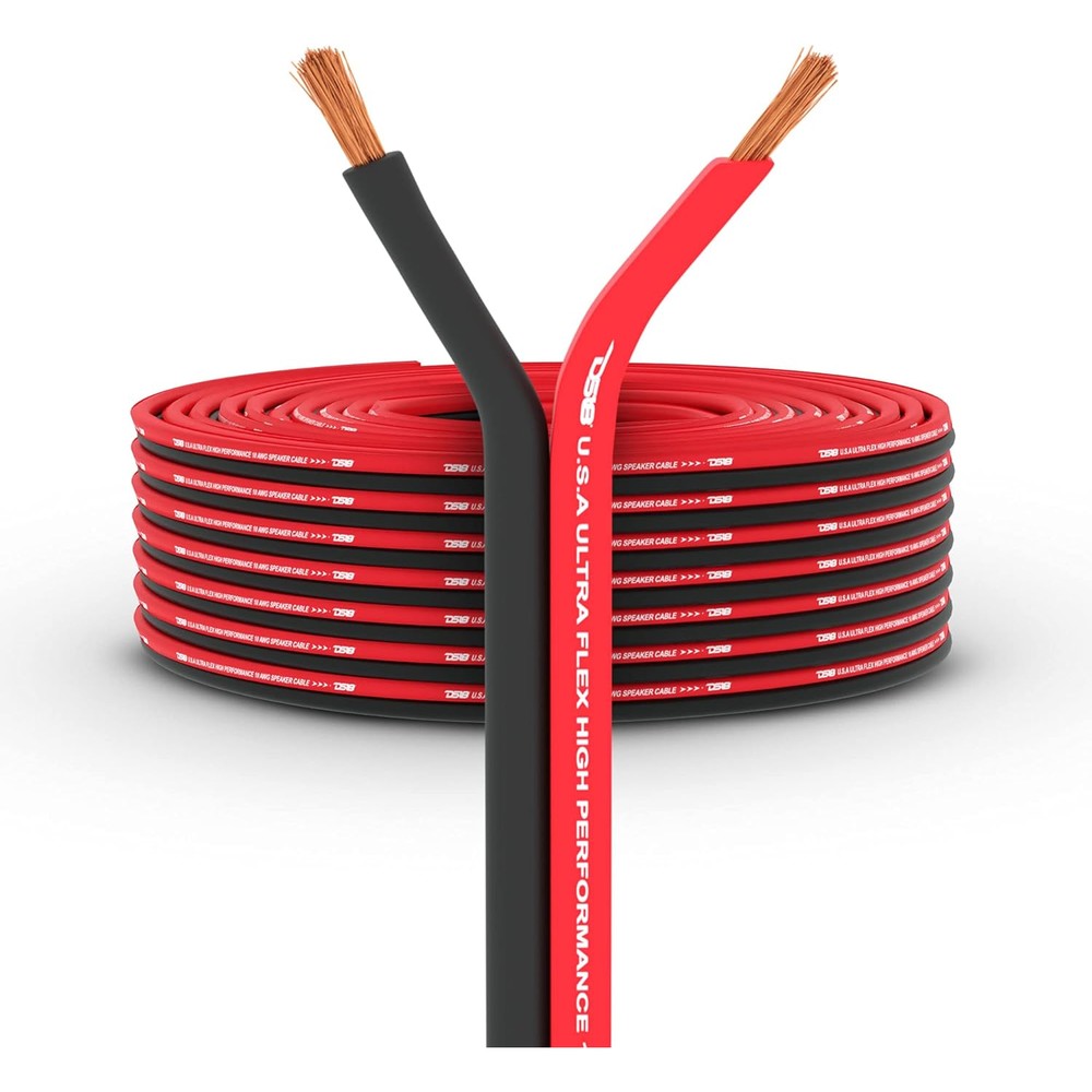 DS18 12-gauge ultra flex speaker wire spool front view