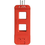 Thsinde AC line splitter front view showing the red housing and dual measurement windows