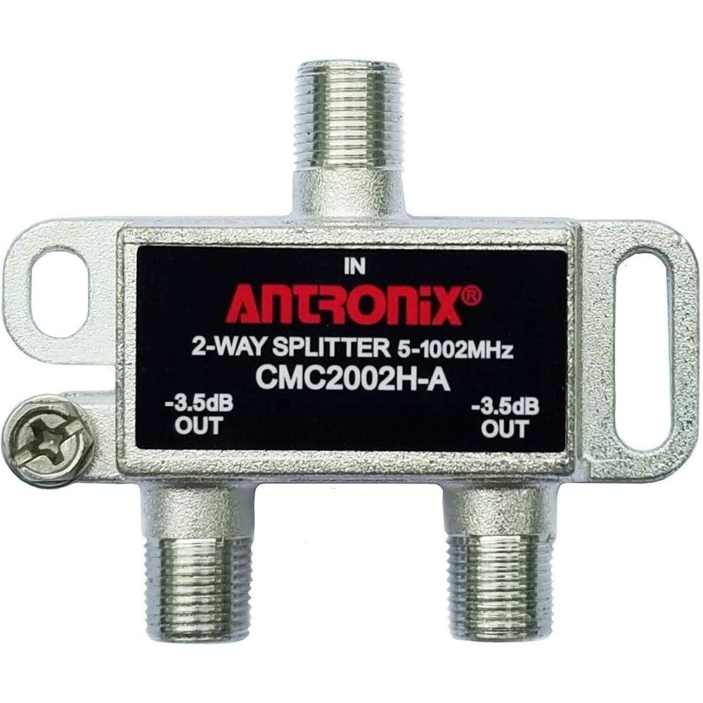 Antronix CMC2002HA horizontal cable splitter front view displaying input and output ports