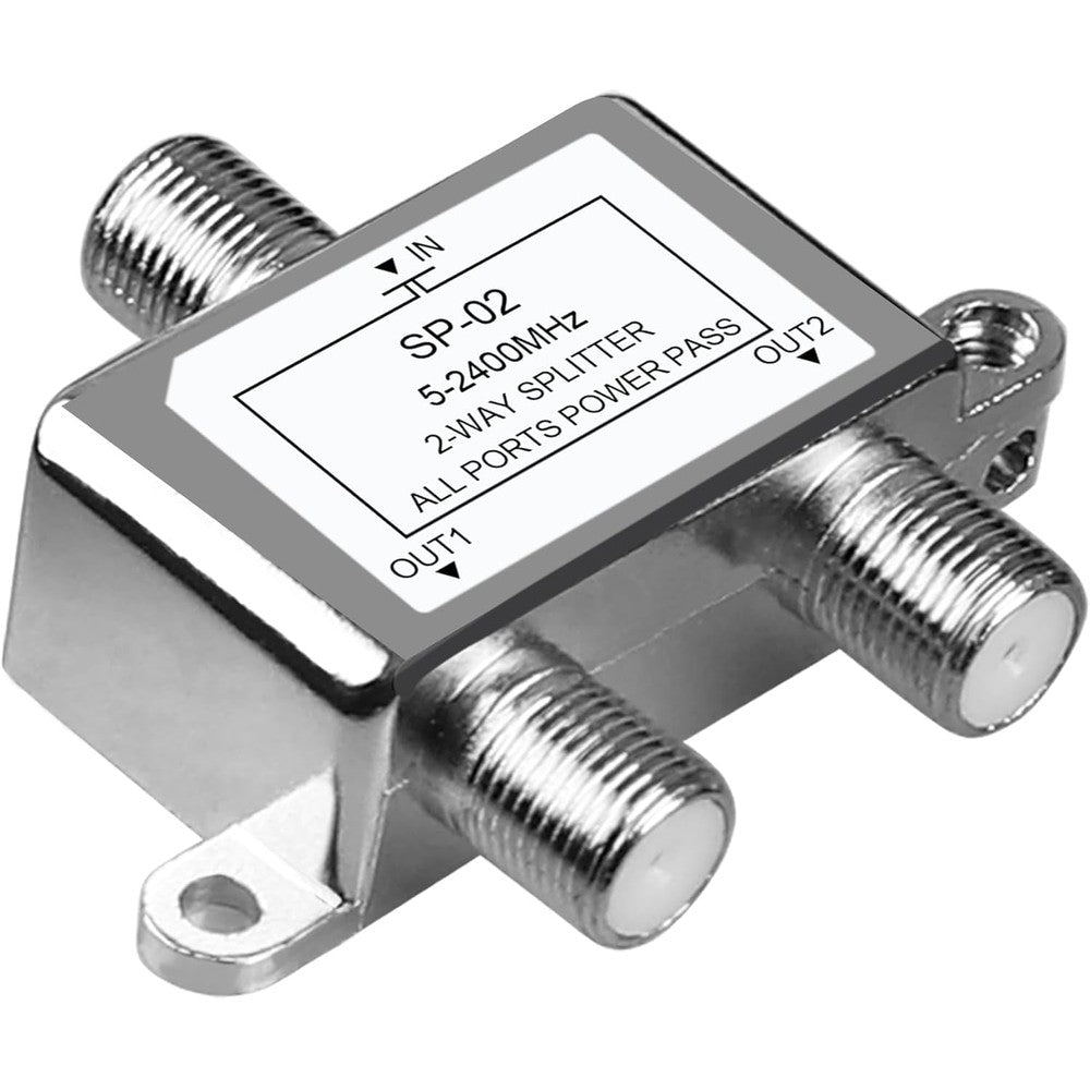 Newcare digital two way coaxial cable splitter front view for high speed internet