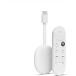 Google Chromecast with Google TV HD front view in Snow