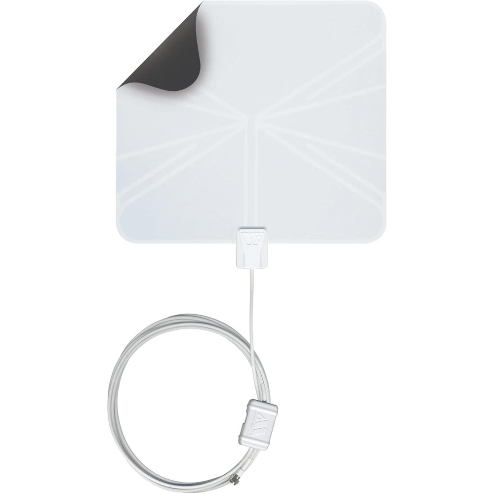 Winegard FlatWave Amped indoor television antenna front view showcasing reversible design