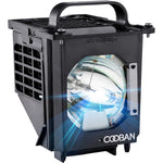 COOBAN replacement television lamp assembly showing the complete front view of the plastic housing module.