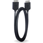 Tjyuze BN39-02209B One Connect Cable front view showing black jacket insulation and flat rectangular forty four pin connectors.