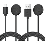 Vancle magnetic charger cable for Google Pixel Watch showing dual USB-A and USB-C connectors in front view.