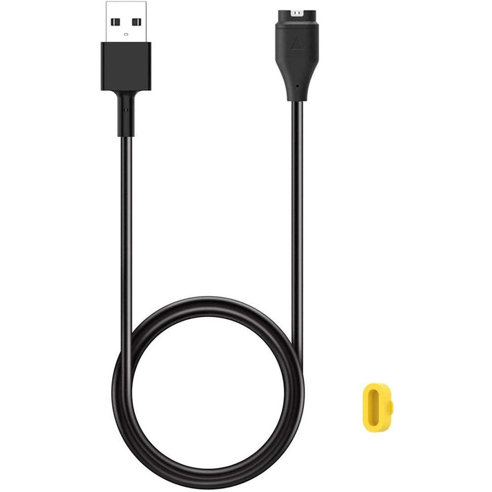 Kissmart replacement charger cable for Garmin Vivoactive 4 front view showing standard USB and four-pin connectors.
