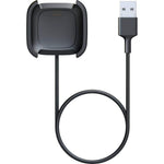 Fitbit Versa 2 Charging Cable official black USB power dock front view
