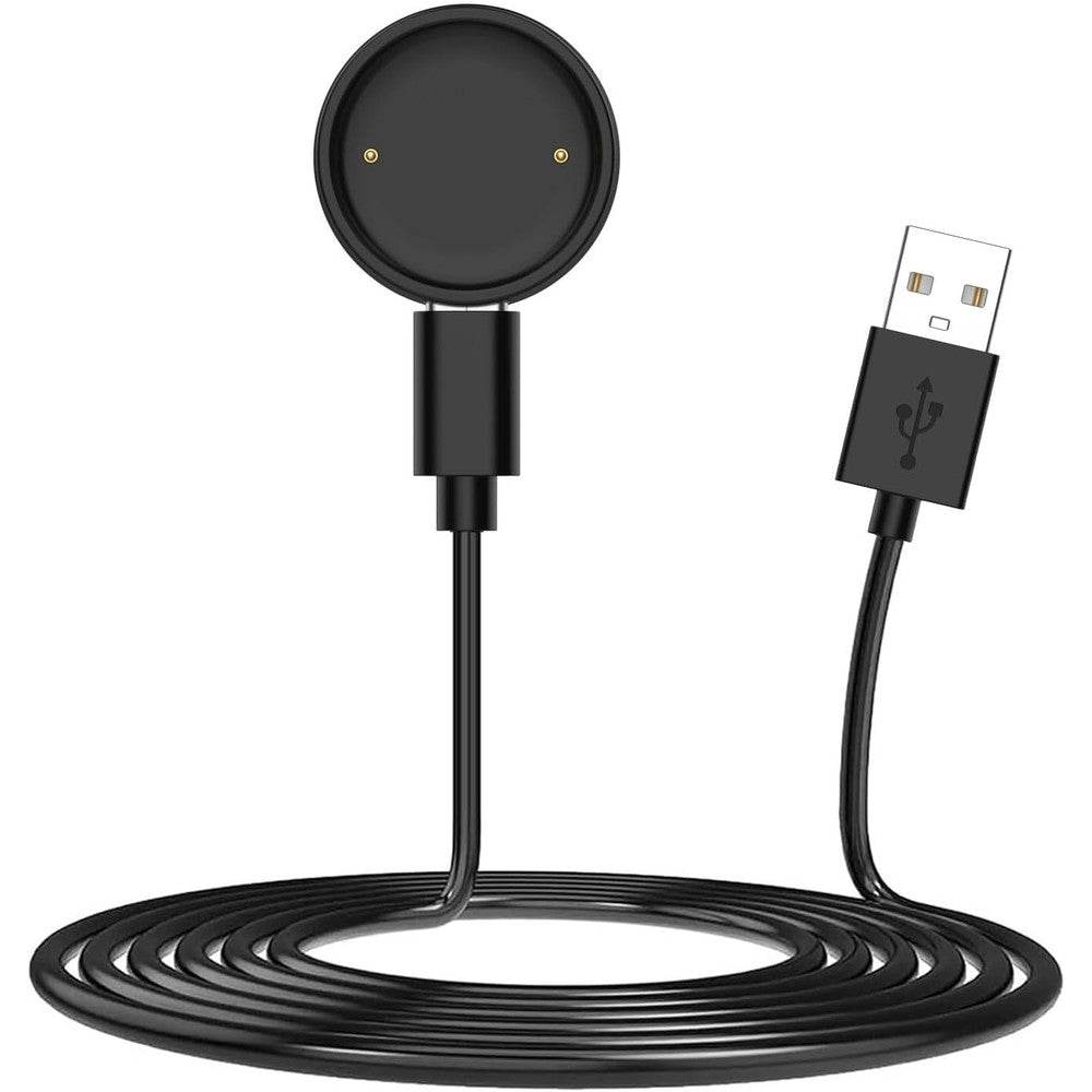 Lettou replacement charger cable for Amazfit Active 2 front view showing the 2 pin magnetic dock head