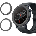 POZCIS 2 pack bezel ring dark grey smartwatch protector front view