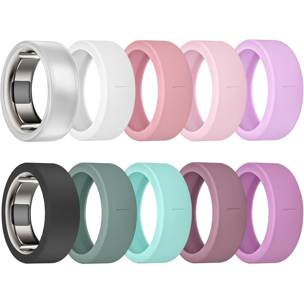 BandRain 10 pack smart ring protector covers front view showcasing multi color selection