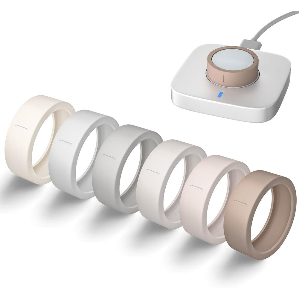 BandRain ultra thin smart ring covers front view showing six colorful silicone protectors