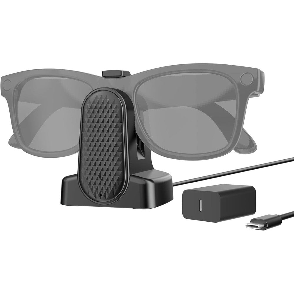 Sdfghj charger stand for Ray-Ban Meta smart glasses front view