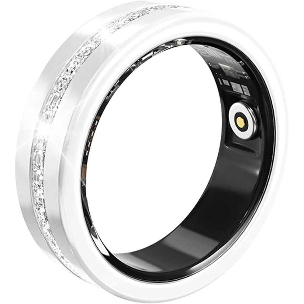 Cnbro diamond accented smart health ring front view